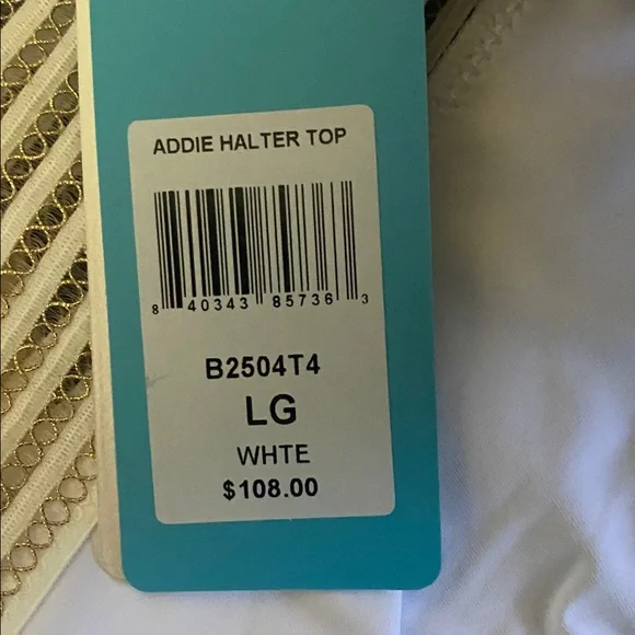 NWT Beach Bunny White and Gold Bikini 2 piece set
Halter top (L)
Bottoms (XL) - Picture 8 of 9